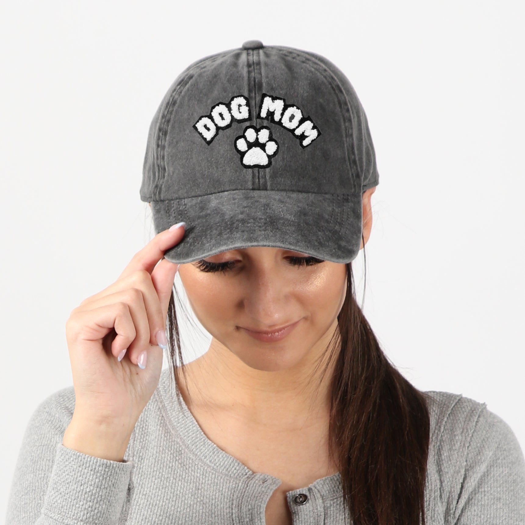 Custom Pet Embroidered Patch Dad Hat Solid Black / 1 Pup