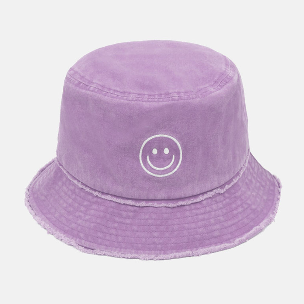 Pink Cotton Smiley Logo Bucket Hat
